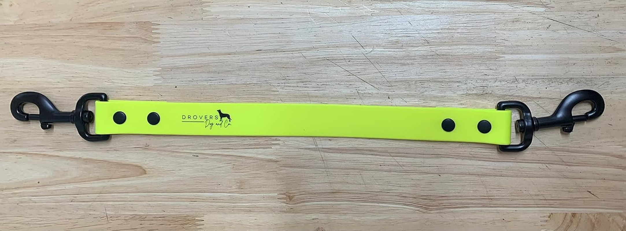 DROVERS Dog and Co Biothane Ute Tie - Super Tuff - Bright Colours - Light Weight - Handy Tie - Easy Clean (Yellow) - Blue image number 3