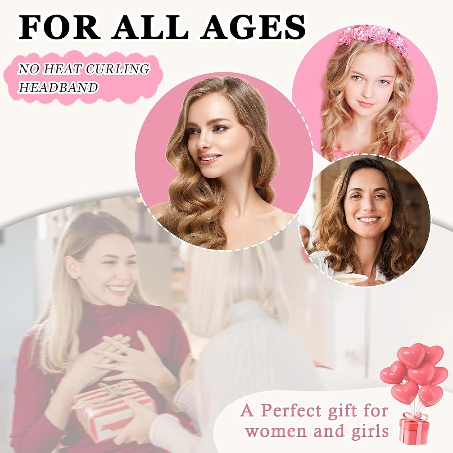 Weidllys No Heat Overnight Curl Headband, 70" Soft Ribbon Wrap for Long Hair, 9 PCS Hair Curling Rods Set - Blue Green image number 1