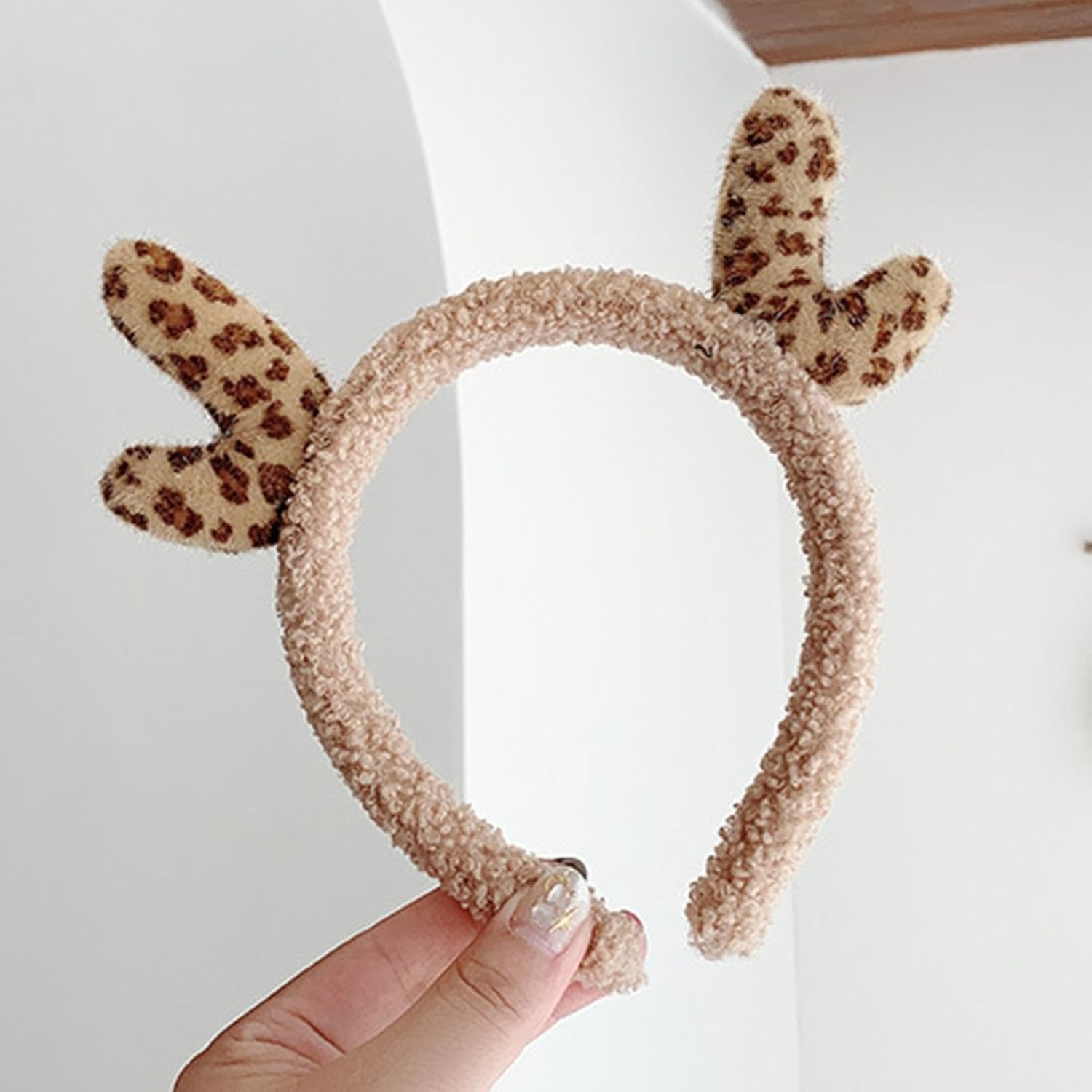 Antler Headpiece | Makeup Leopard Hair Hoop,Christmas Headband Animal Headband Realistic Antlers Headband for Cosplay Costume image number 5