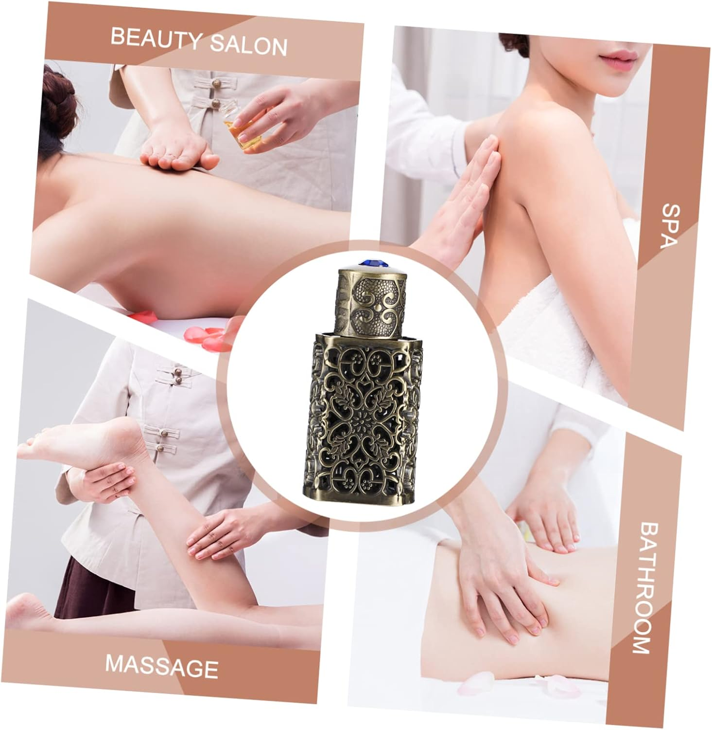 3Pcs 3Ml Essential Oil Perfume Bottle Travel Spray Metal Glass Leakproof Elegant Design image number 6