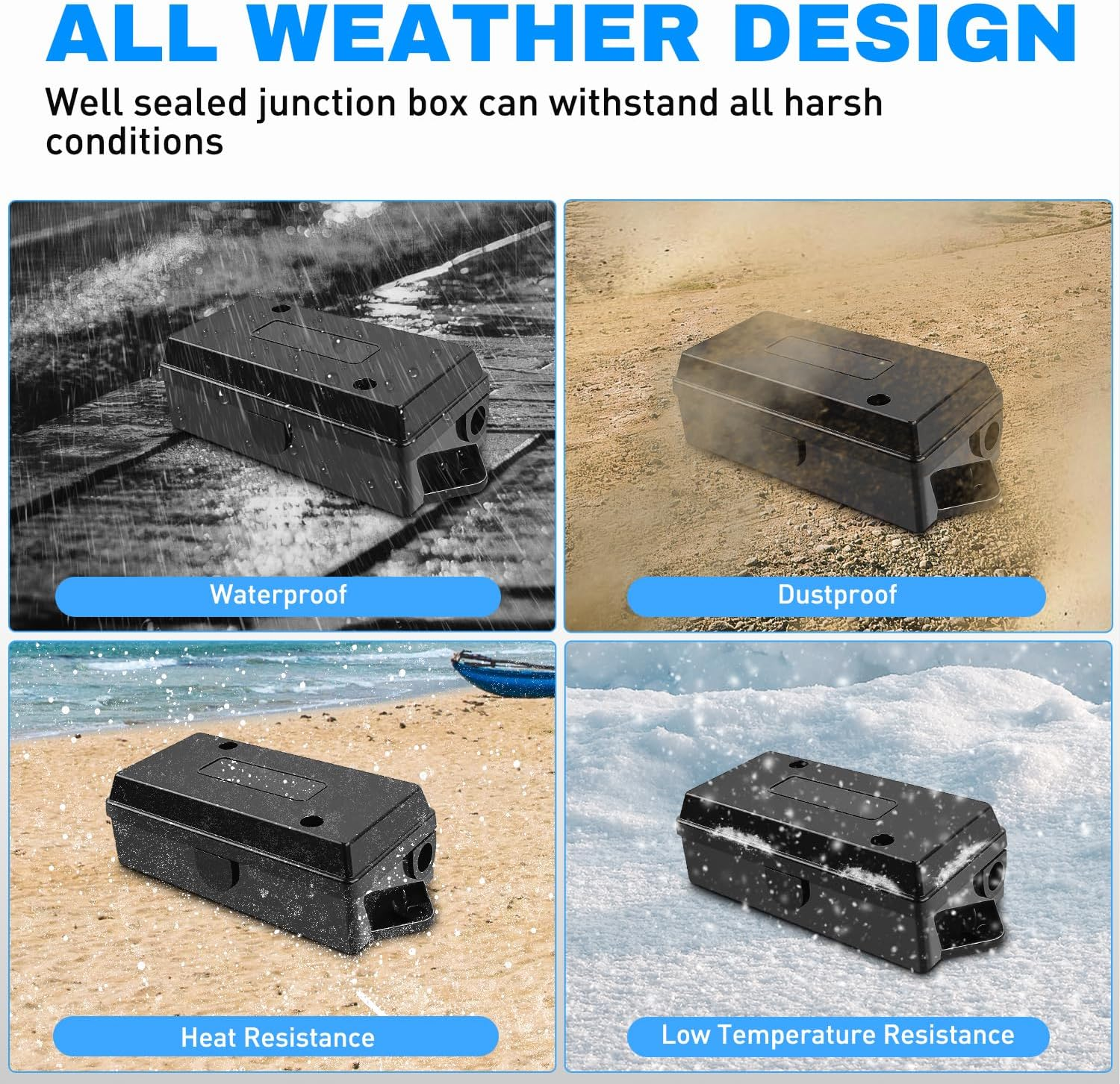 Nilight - 50048R 7 Way Electrical Trailer Junction Box 7 Gang Trailer Wire Connector Junction Box Weatherproof for Rewiring Camper RV Caravans Boat 7 Pole Cable Connection Box image number 6