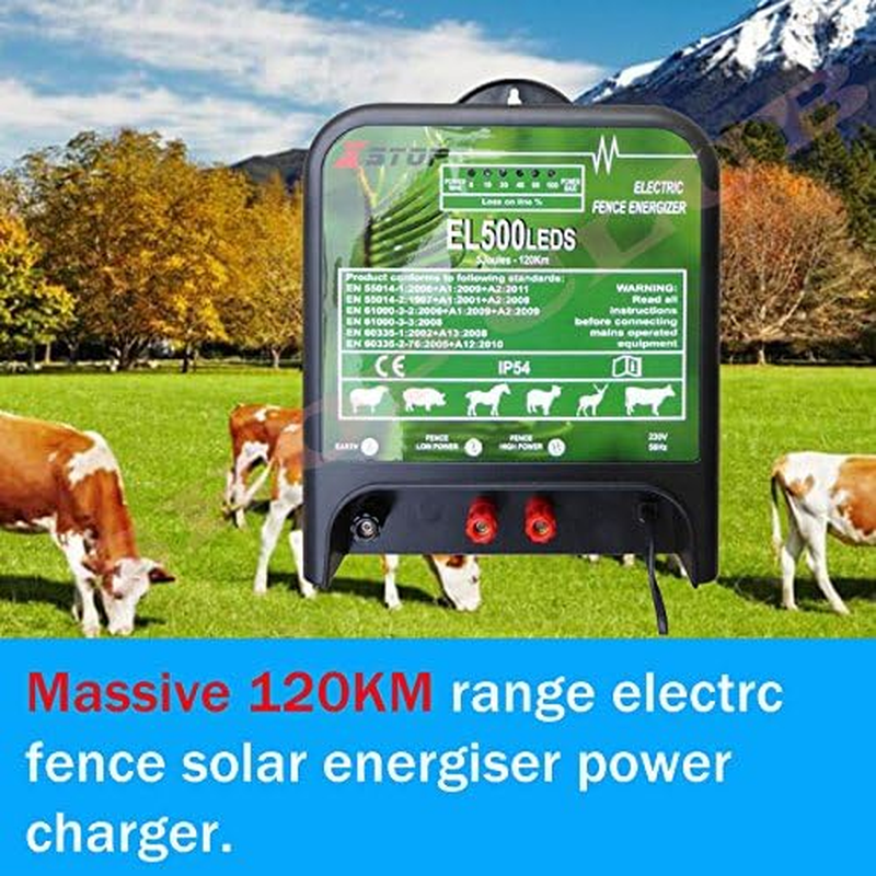 New 120Km Electric Fence Energizer Enegiser Charger 5J 240V Poly Wire Tape Posts image number 5