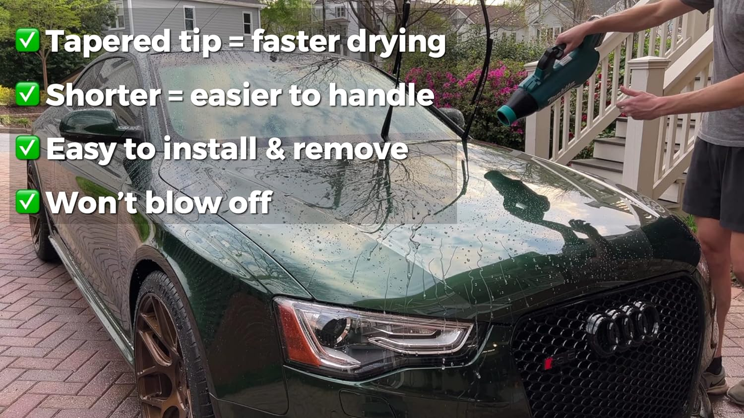 Stubby Car Drying Nozzle for Makita 18V LXT Leaf Blowers (XBU03Z and DUB184Z) image number 3