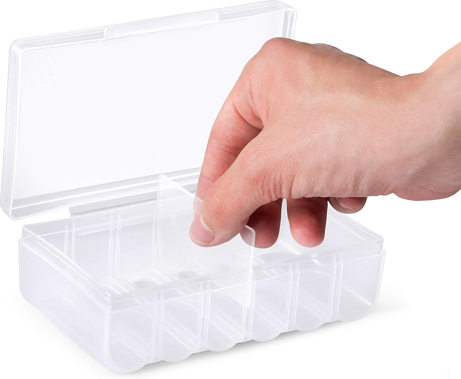 Set of 4 - AAA Battery Storage Box, Battery Storage Case, Battery Holder Clear