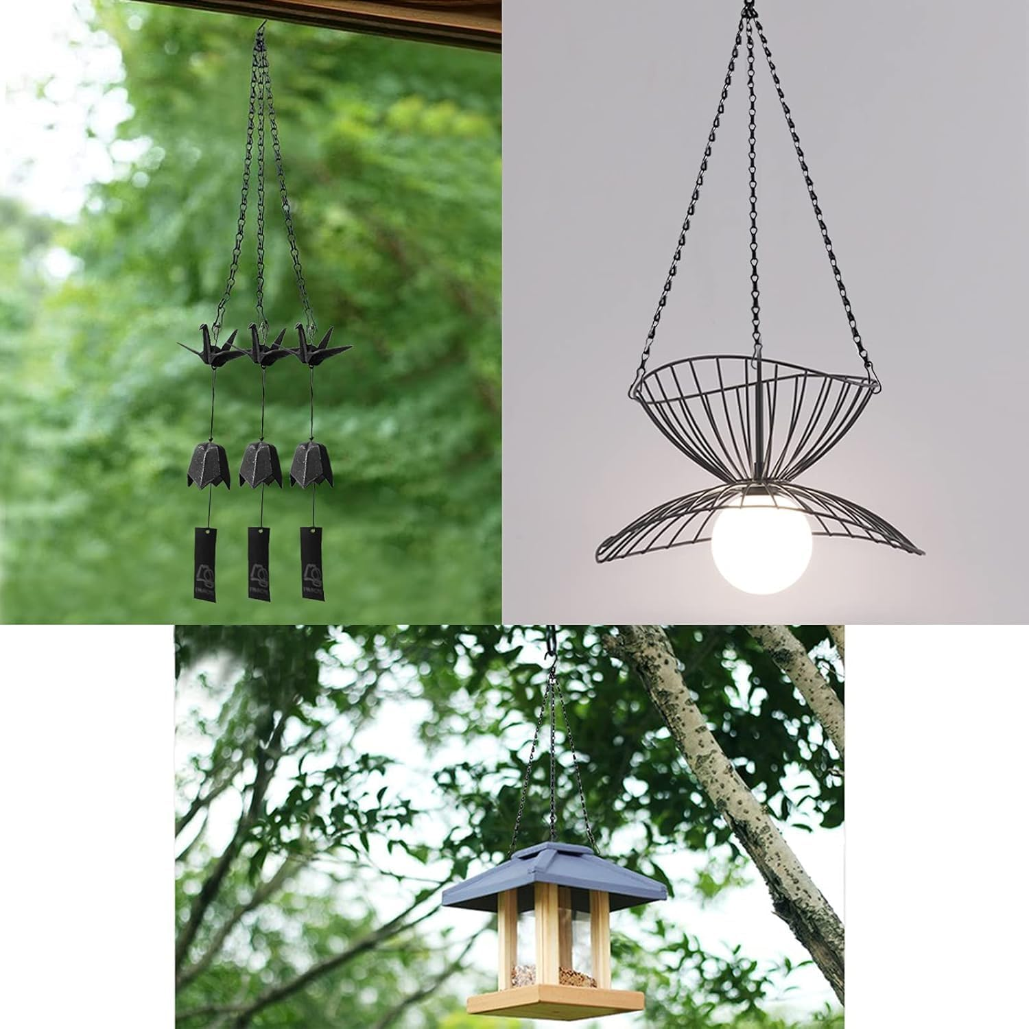 Hysgscwd 8Pcs Hanging Baskets Chains, 16 Inch Long Hanging Chains for Plants, Flower Plant Pot Basket Chains with Hooks, 3 Point Replacement Chain Hangers for Bird Feeder, Lantern, Planters, Ornaments image number 3