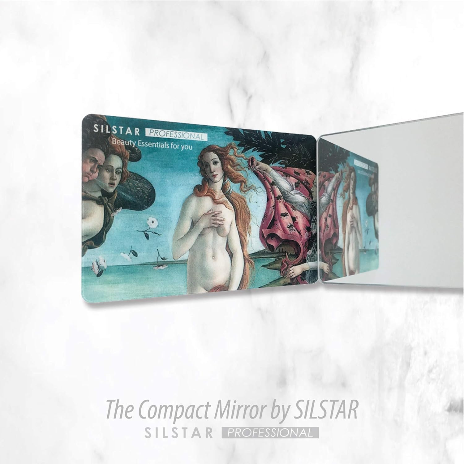 SILSTAR PROFESSIONAL Compact Card Mirror, Unbreakable Acrylic Makeup Mirror, Vanity Mirror (Georges Seurat,A_Sunday_On_La_Grande_Jattedesign) image number 3
