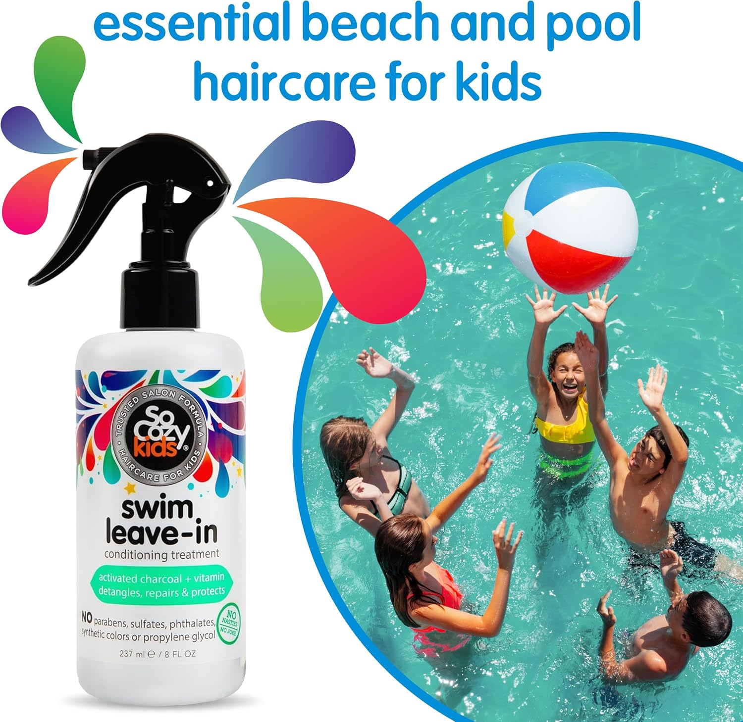 Socozy Splash Swim Leave-In Treatment plus Detangler, 8 Oz. image number 5