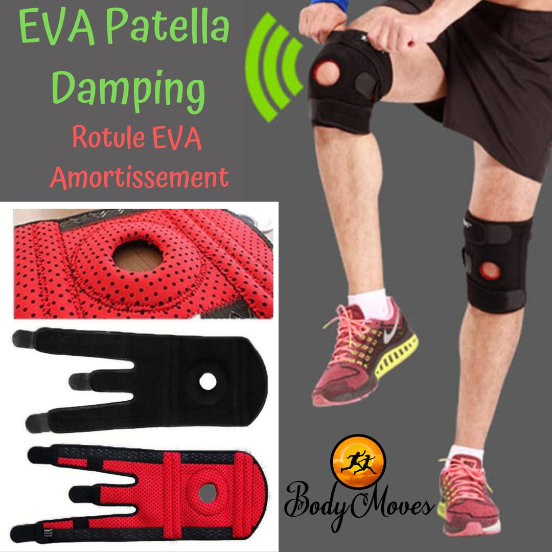 Bodymoves Kid'S Knee Brace Support plus Hot and Cold Ice Gel Pack for Stabilizing Patella Meniscus Tear Ligament Injury Prevention - Blue image number 4