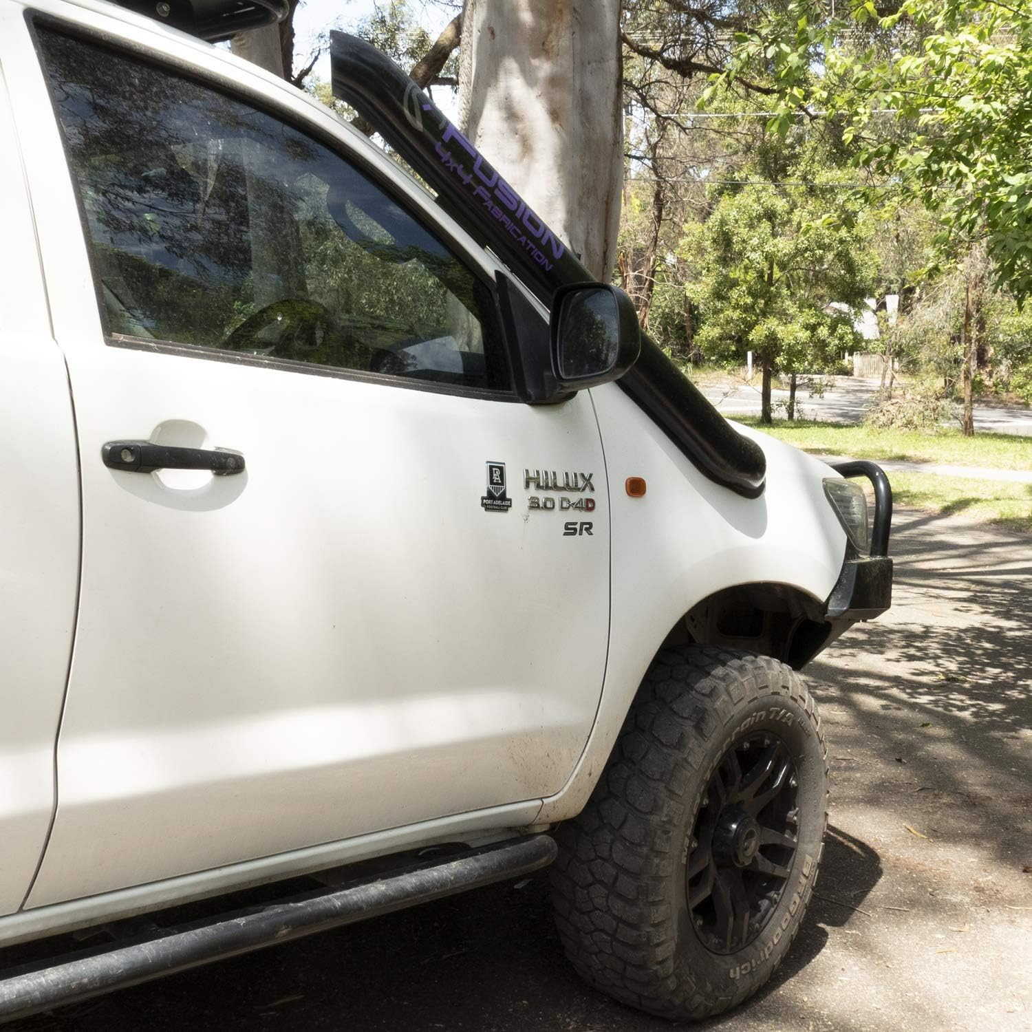 Fan Emblems Port Adelaide Car Decal &bull; Clear Resin Coated Auto Sticker for Cars, Laptops, Most Smooth Surfaces &bull; 84 X 76 X 2Mm &bull; Officially Licensed AFL Accessories, Gifts, Merchandise