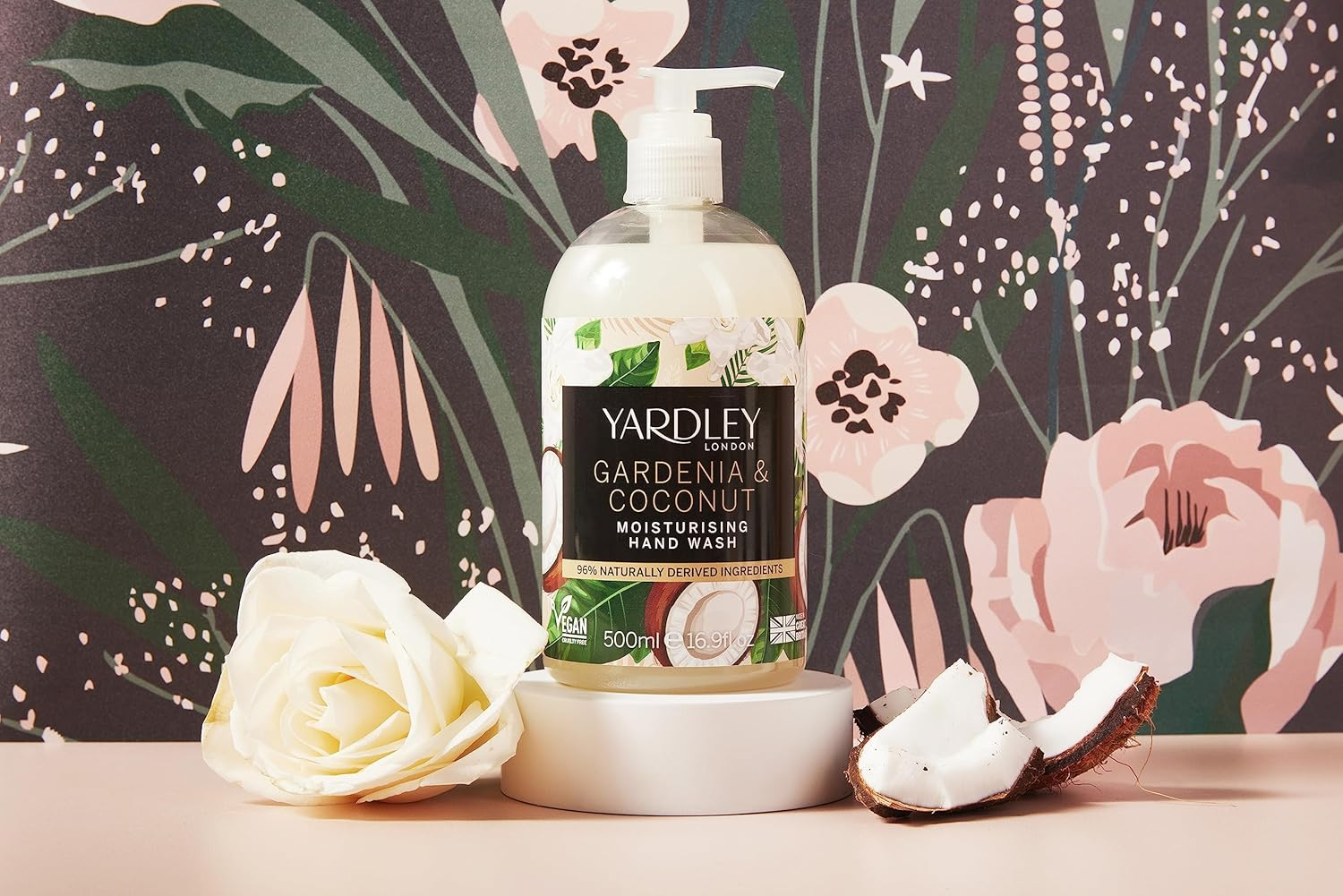 Yardley London Deluxe Gardenia Botanical Hand Wash, Coconut, 500 Ml