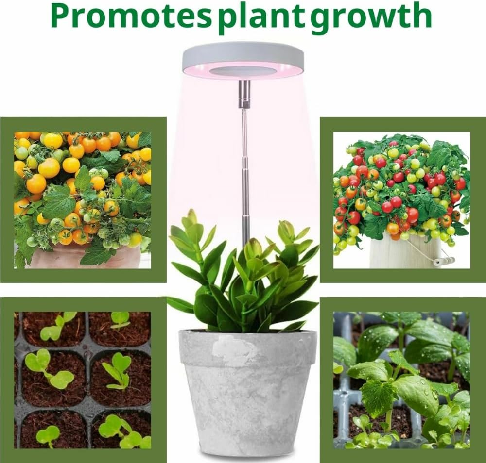 Begrit Grow Light for Indoor Plants: Dual Light Heads & One Master Controller, 3 Spectrum Modes, 10-Level Dimming, 3/9/12H Auto Timer for Seed Starting, Houseplants. (Halo) image number 1