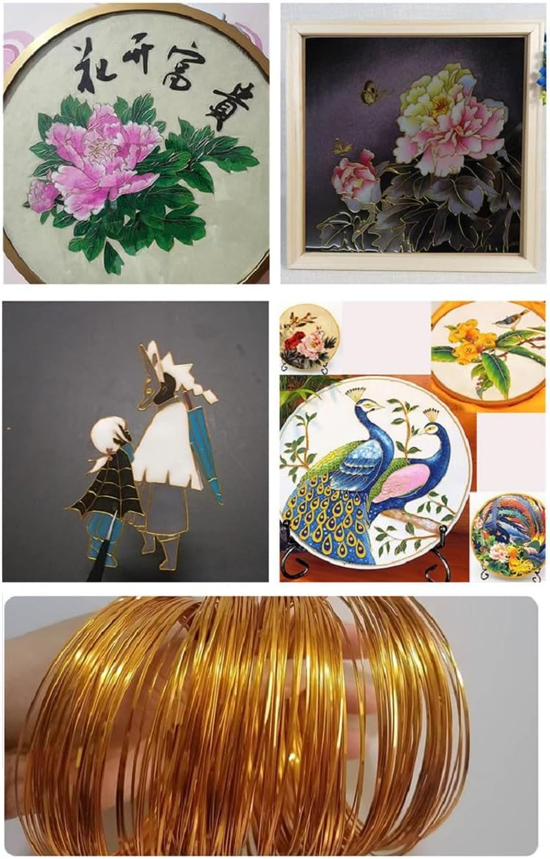 HIGHROCK 10M Aluminum Craft Wire, 0.5Mm*1Mm Sheet Wire，Bendable Aluminum Flat Wire for Crafting Soft DIY Metal Craft Art (Gold) - Silver image number 7