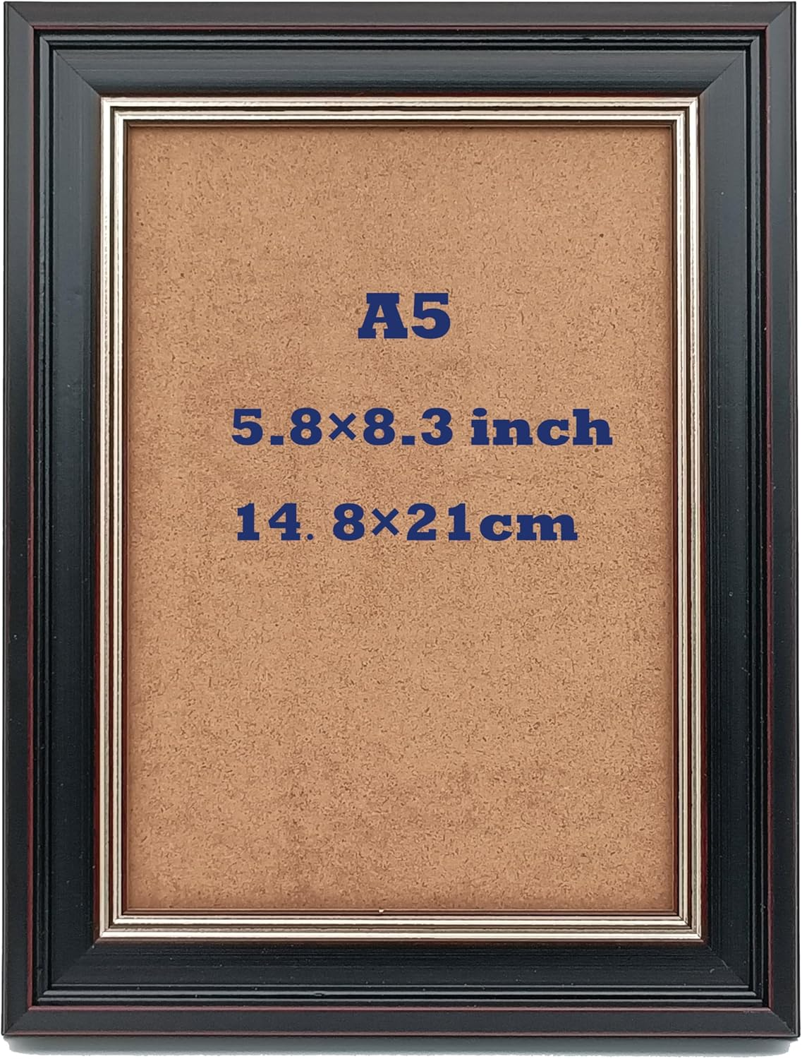 FRAMEWOLD A4 Picture Frames White. 8.3X11.7 Inch Photo. Plastic Panel(Not Glass).Milky White Frame.Gold Decorative Edge.