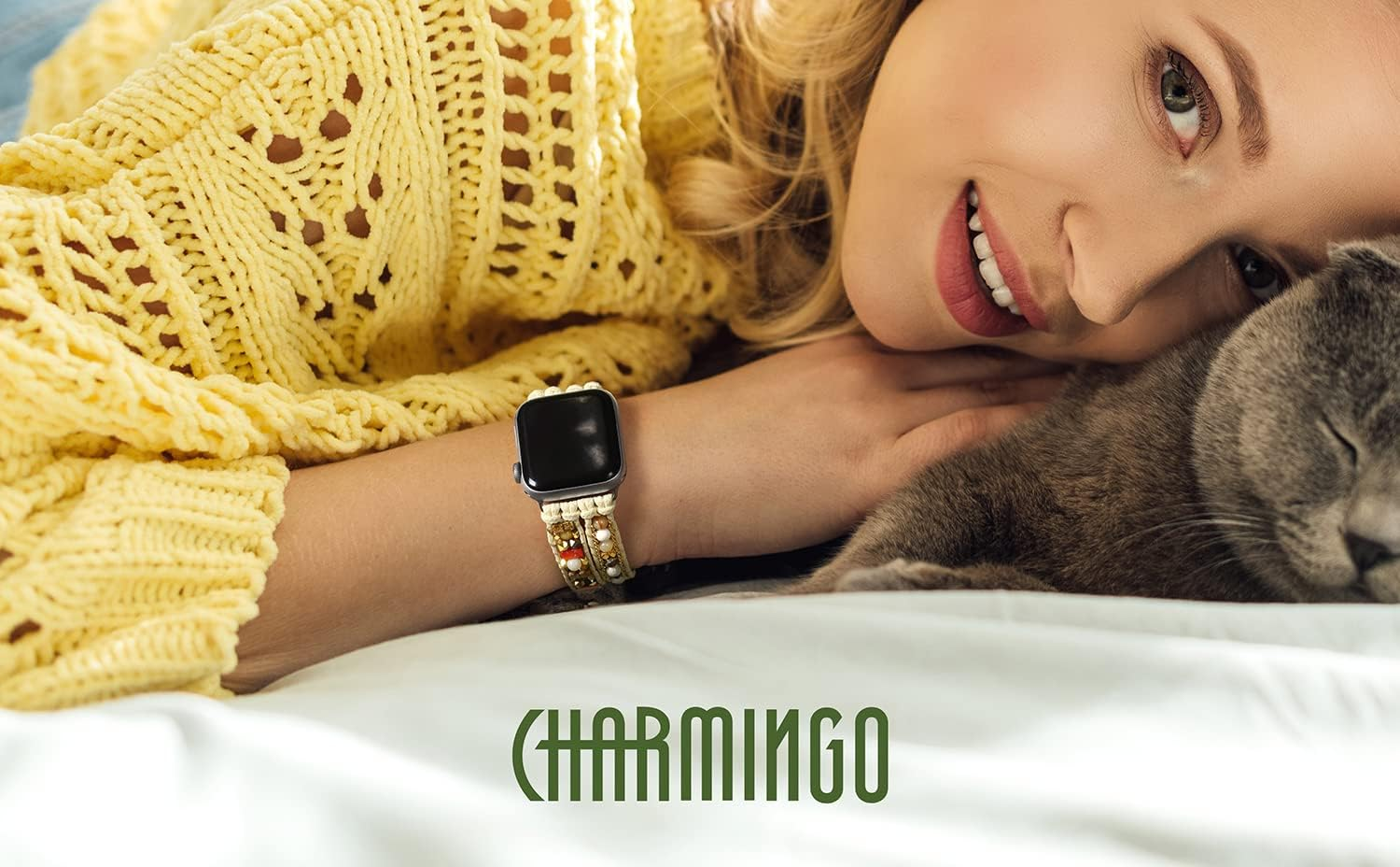 CHARMINGO Boho Band Compatible with Apple Watch Band Beaded Bracelet for Women Men 38Mm/40Mm/41Mm 42Mm/44Mm/45Mm/49Mm - Wrap Apple Watch Strap for Iwatch Band Series 9 8 7 6 5 4 3 2 1 SE Ultra 2 image number 6