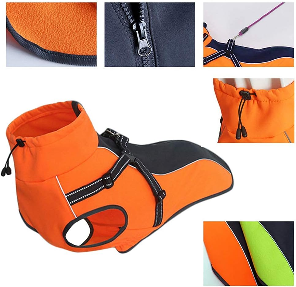 New Medium Large Pet Dog Waterproof Vest Coat Dog Jacket Orange/Black S M L XL (Xlarge, Black) image number 6