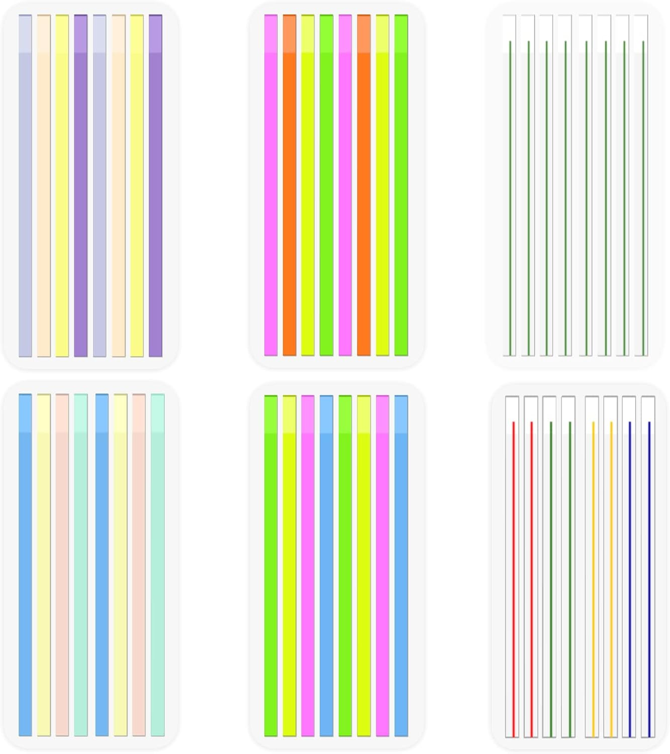 BAYTORY 960Pcs Transparent Highlighter Tape Reusable, Clear Sticky Tabs for Annotating Books, Long Highlighting Strips Page Markers Index Tabs, Sticky Notes Aesthetic Office School Supplies
