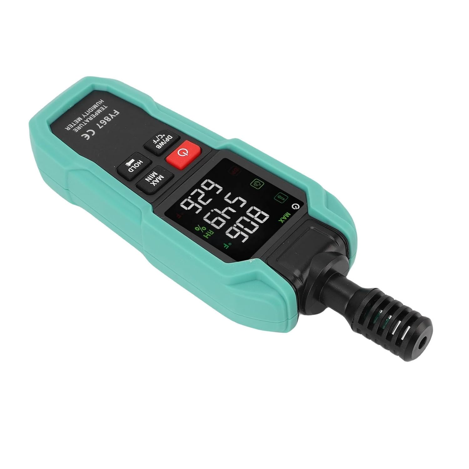 Jiawu Portable Digital Temperature and Humidity Meter, for Vegetable Greenhouses, Basements Outdoors, with High Sensitivity Probe image number 3