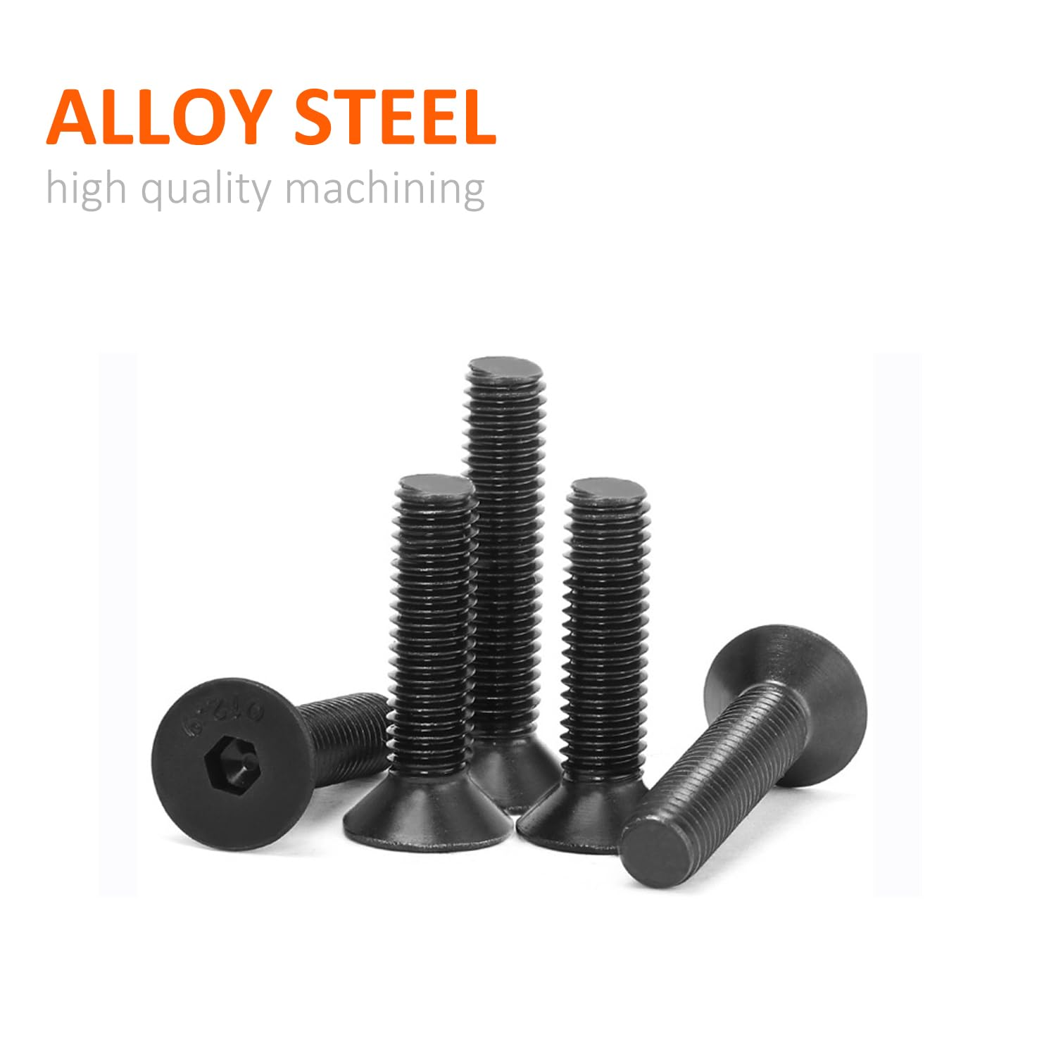 Fullfun 200PCS M3 X 4/6/8/10/12/16/20/25Mm Hex Socket Flat Head Screw Bolts Assortment Kit, Alloy Steel Metric Screws with Allen Wrench, Allen Socket Hex Drive Black Machine Screws Set image number 4