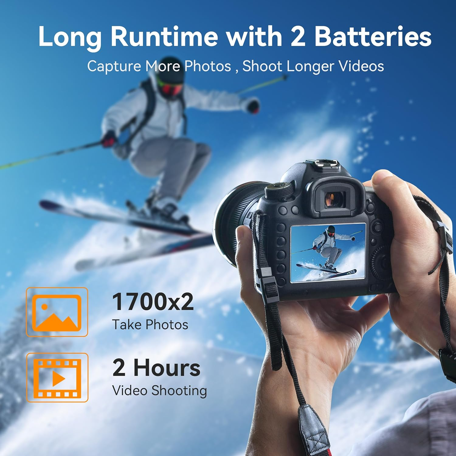 ENEGON EN-EL14 20W Dual Battery Storage Fast Charger Set (2X 1680Mah) Compatible with Nikon D3100, D3200, D3300, D3400, D3500, D5100, D5200, D5300, D5500, D5600, LCD Display image number 3