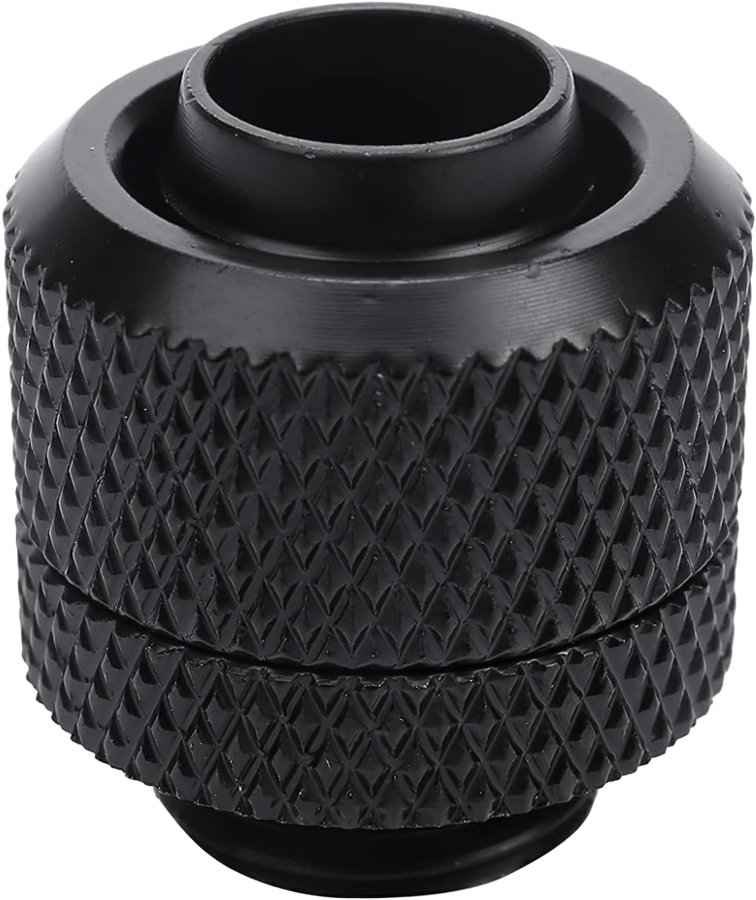 Dracaena.Io 6 Pack G1/4" Thread to 3/8" ID, 5/8" OD Compression Fitting for Soft Tubing, Soft Tube Connectors for Computer Water Cooling System, Black