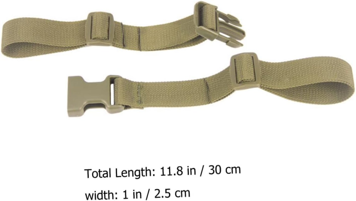 Parliky 2Pcs Adjustable Backpack Straps Backpack Sternum Strap Bag Chest Strap Sternum Strap Buckle Backpack Chest Belt Backpack Connect Straps Outdoor Travel Stretch Strap Nylon - Army Green image number 2
