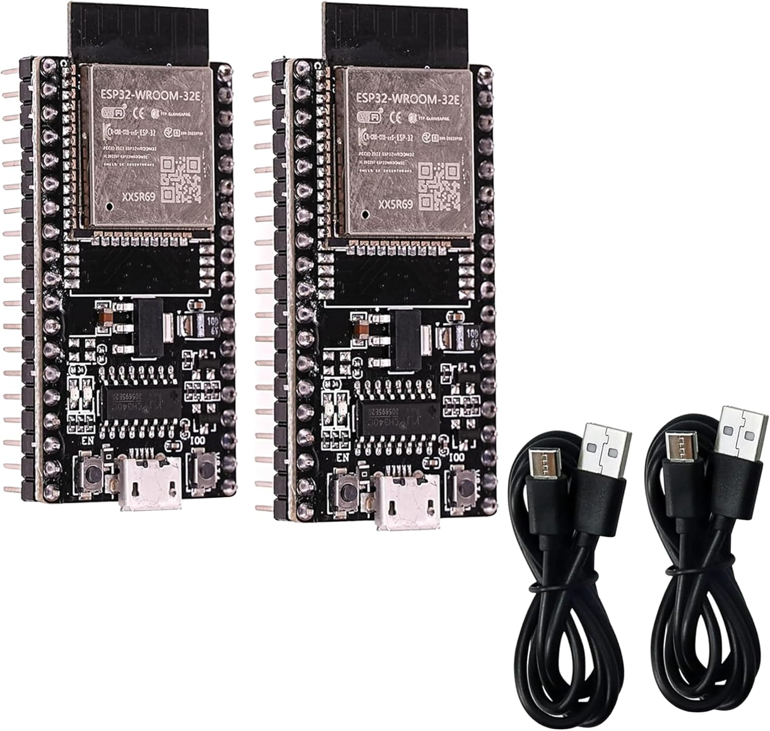 A-DIGISHUO 2Pcs Sp32-Devkitc-32E Development Board 2.4Ghz Dual-Mode Wifi+Bluetooth Dual Core Processor Integrated Antenna RF Amplifier Filter AP STA for Arduino IDE with Cable (Micro USB) image number 4