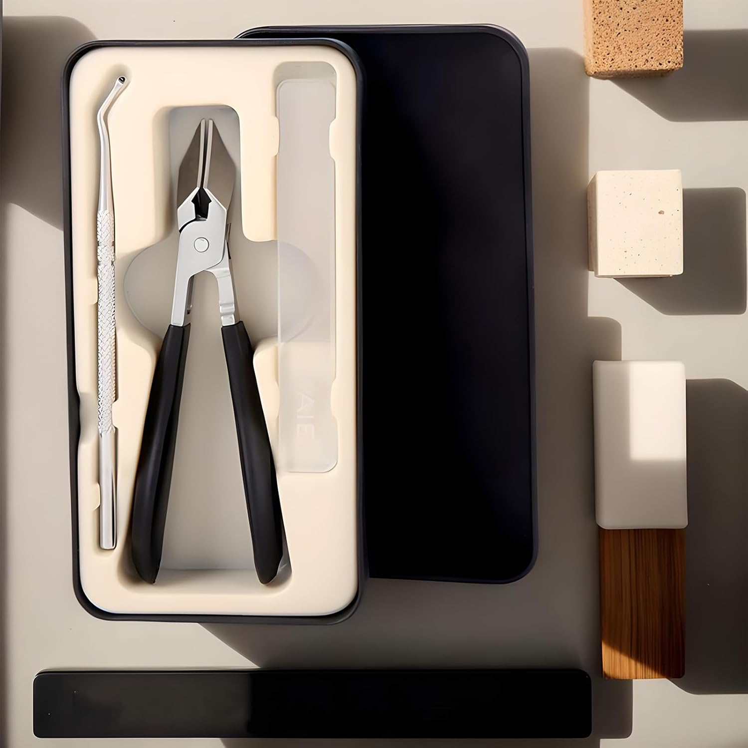 Angled Nail Clippers - Toenail Trimmer Stainless Steel - Portable Anti-Splash Fingernail Grooming Cutter for Men Women Seniors Home Travel Salon image number 5