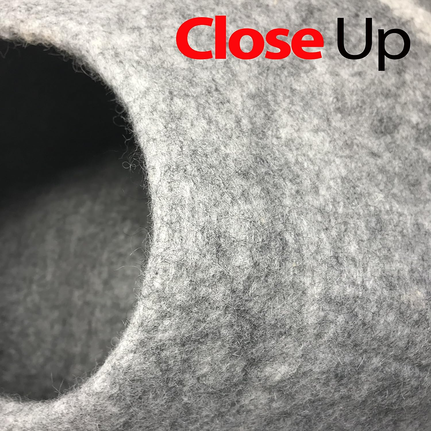 Iprimio 100% Natural Wool Eco-Friendly Cat & Kitten Cave Bed - Cozy House Indoor Bed for Cats & Kittens - Pet Felt Cat Cave, Cushion, Cove, Nest, Hideout, Hideaway, Tent, Tunnel Beds (Light Gray) image number 3