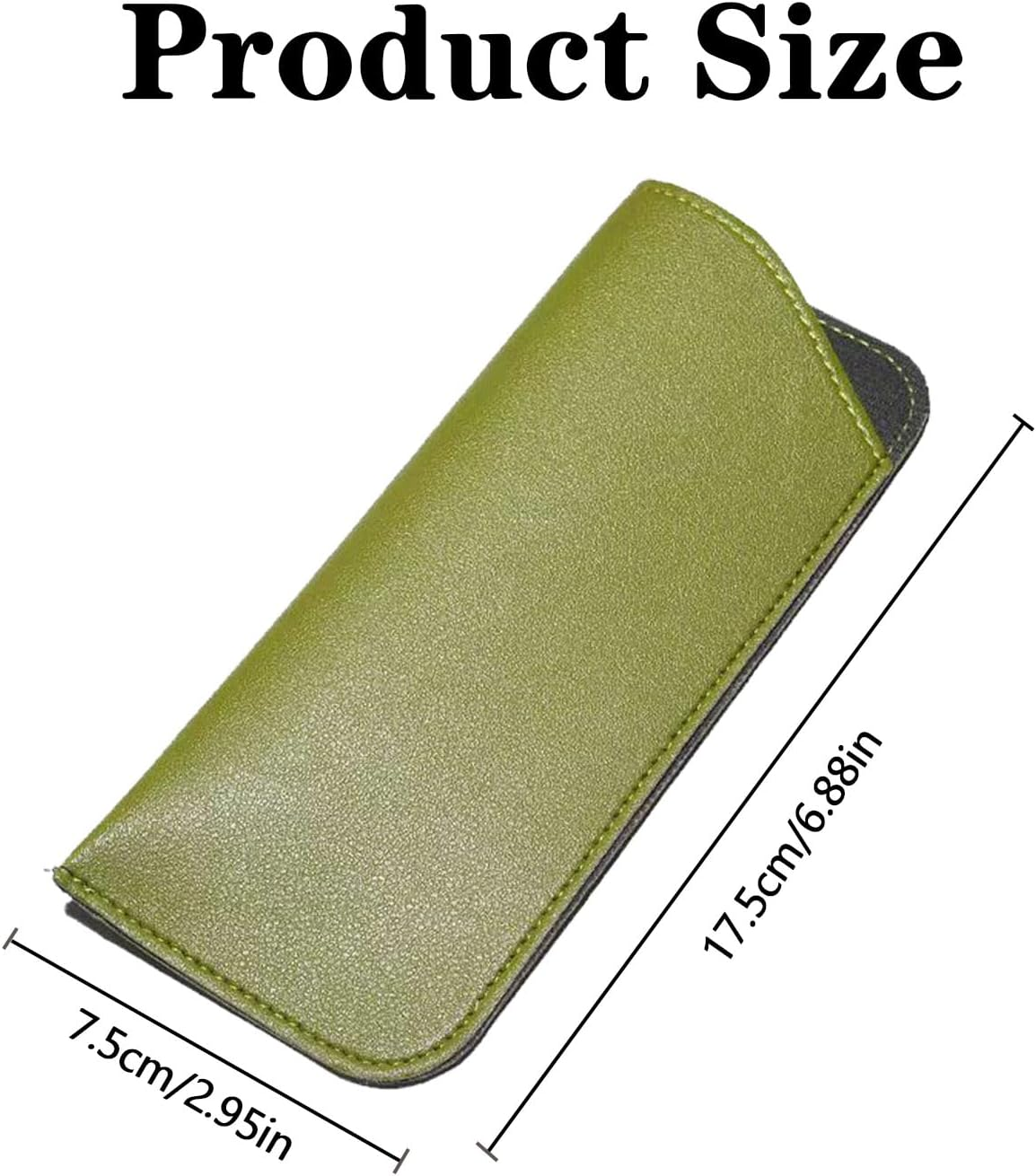 5 Pcs Soft Glasses Cases, Anti-Scratch PU Leather Glasses Case Patch, Portable Travel Protective Sunglasses Case for Travel, Office, Home and Daily Use for Men, Women (5 Colors) image number 3