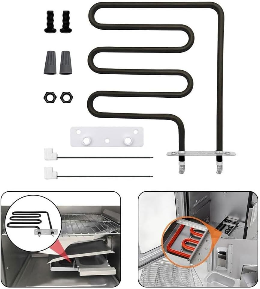 Stainless Steel Electric Smoker Heating Element Sturdy and Durable for Long-Lasting Strong Compatibility Metal image number 6
