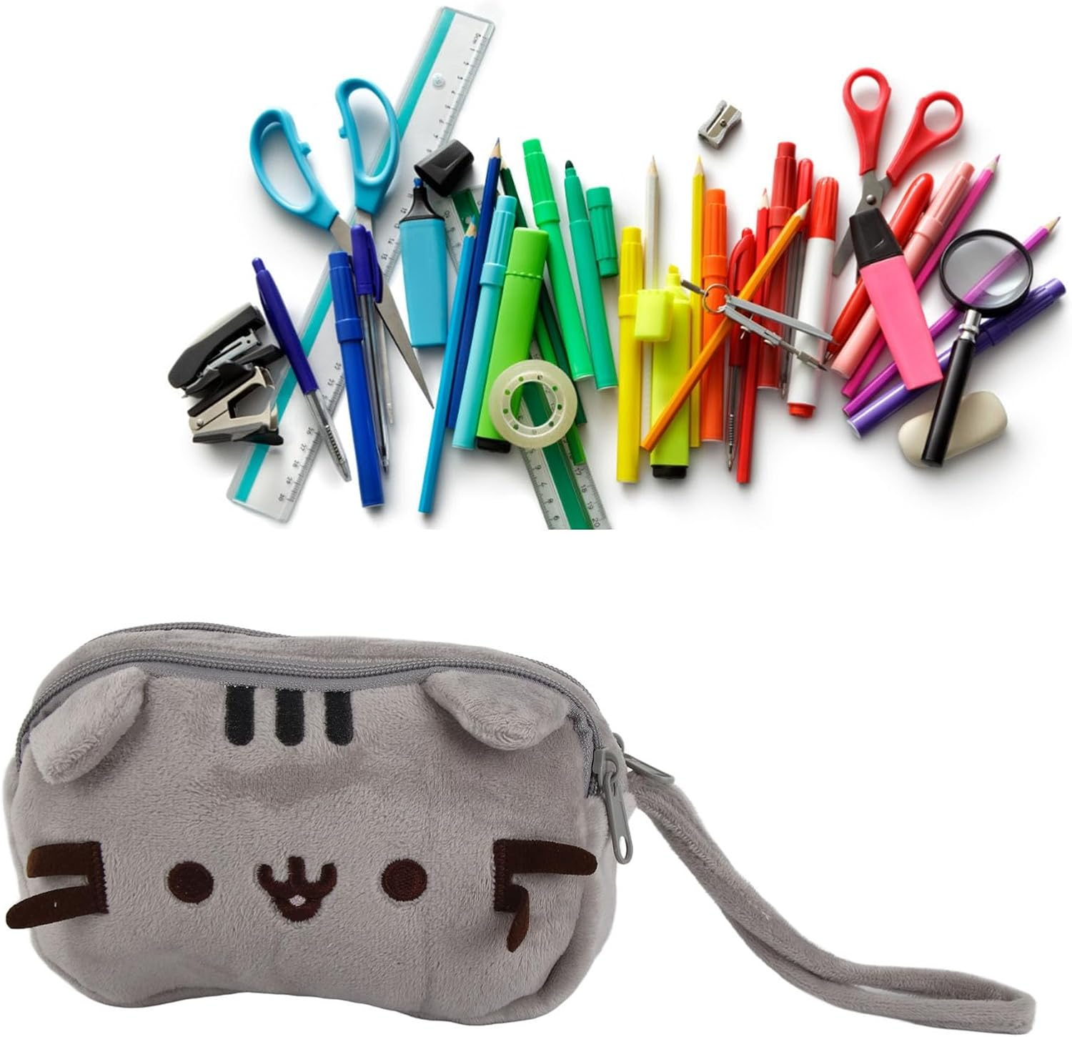 Kitten Motif Toiletry Bag, Cute, Stylish, Soft Canvas, Versatile, Cat Makeup Bag for Outings, Travel, Office image number 5