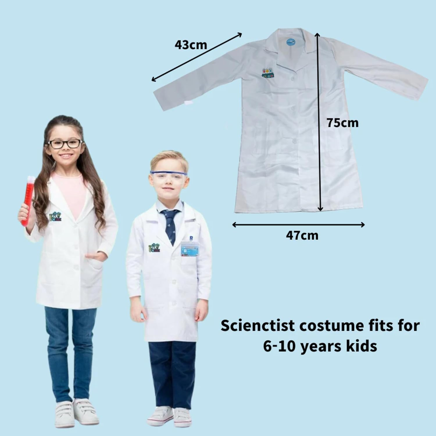 Why2Wise 80+ Science Experiment Kits for Kids with Lab Coat - Scientist Costume Dress up and Role Play STEM Activities Educational Scientist Toys for Boys Girls Chemistry, Age 6,7,8,9,10,11,12,13,14