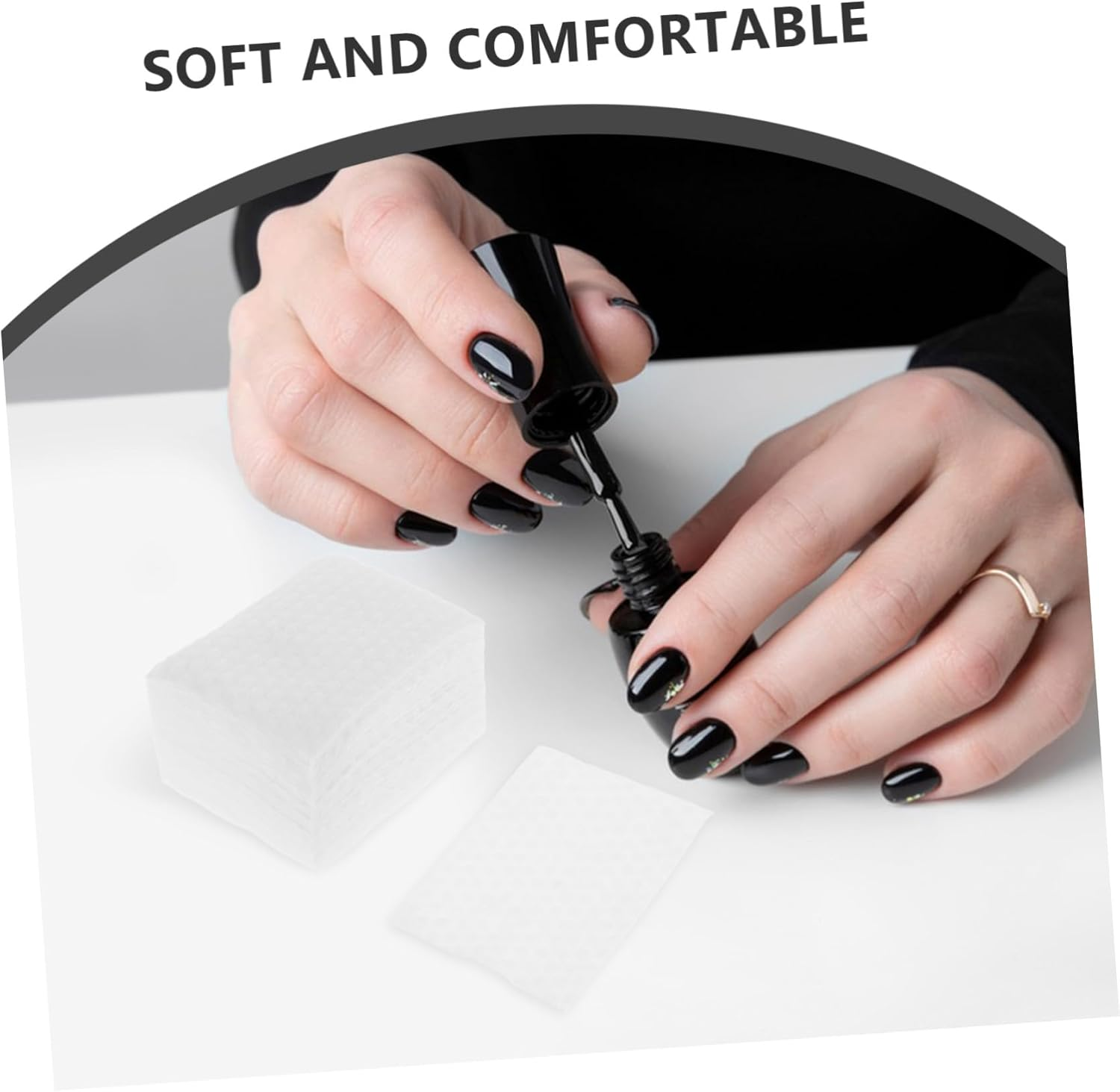 450Pcs Thick Pearl Texture Cotton Pads Makeup Remover Squares Facial Cotton Rounds for Sensitive Skin Cleansing and Toner Application image number 5