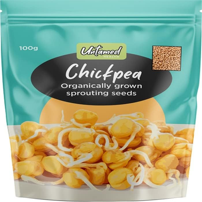 Untamed Health Organic Gluten-Free Chickpea Sprouting Seeds 100 G