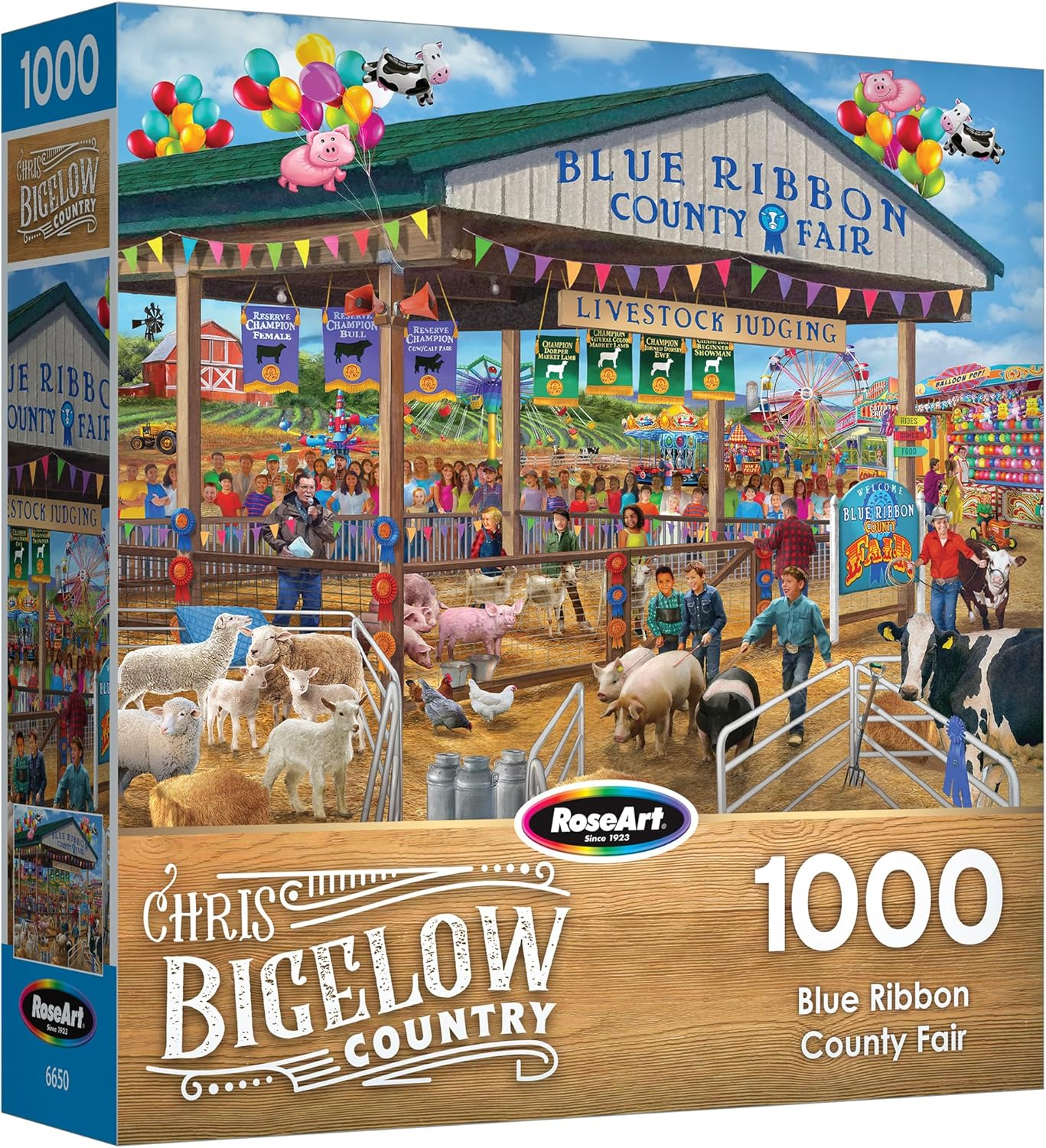 Chris Bigelow 1000 PC Jigsaw Puzzle - Blue Ribbon County Fair image number 5