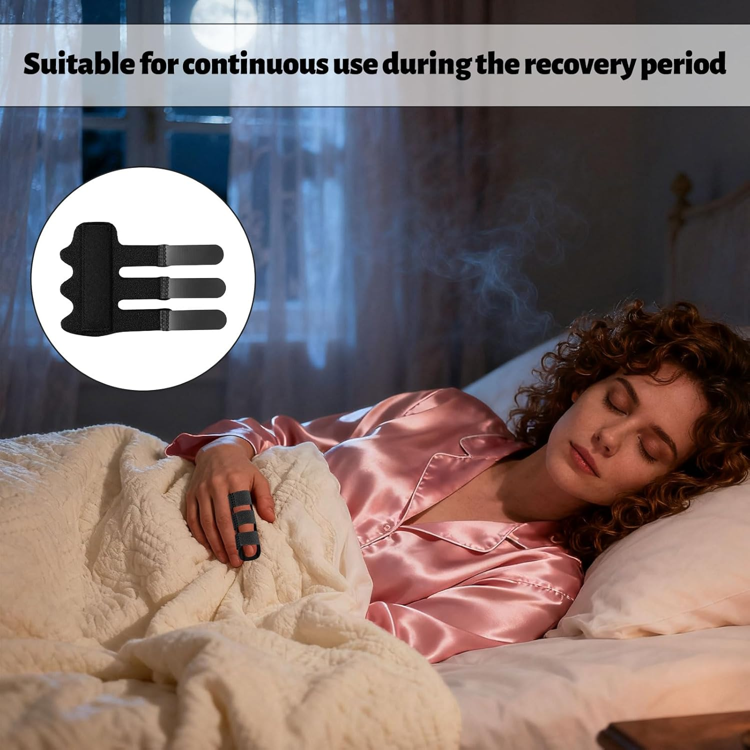 Trigger Finger Splint, 4Pcs Mallet Finger Splint, Thumb Splint, Upgraded 3 Straps Trigger Fingers Brace, Brace for Pain Relief, Arthritis, Broken Finger Protection, Straighten, Knuckle Immobilization image number 5