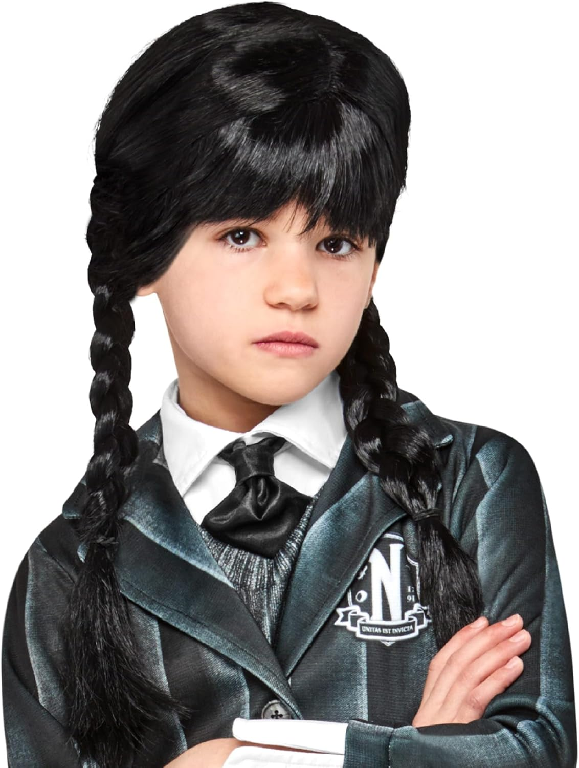 Wednesday Addams Wig for Kids - Wednesday (Netflix) - One Size