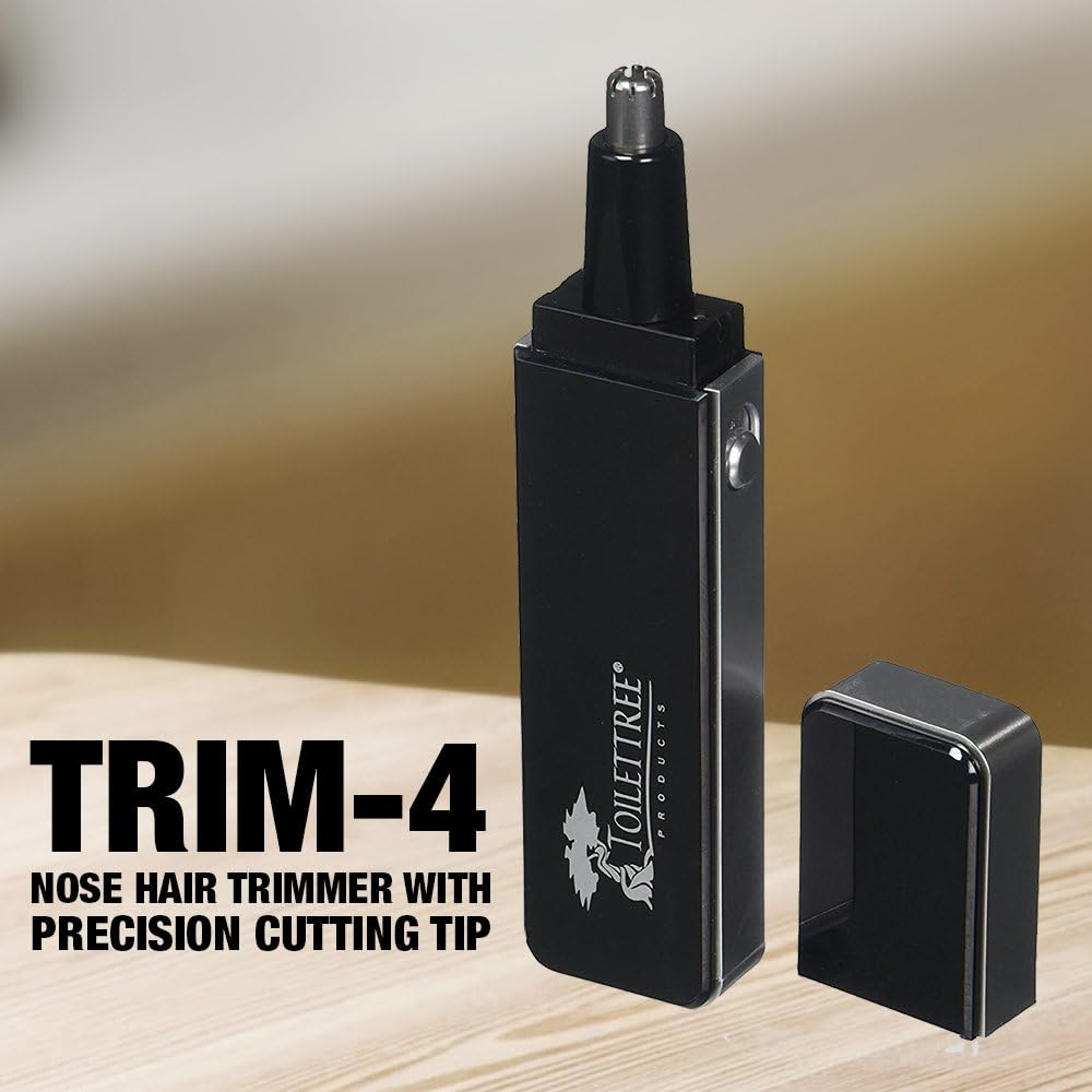 Toilettree Products Ttp-Trim-4 Sleek Design Nose Hair Trimmer with Precision Cutting Tip, 0.32 Ounce