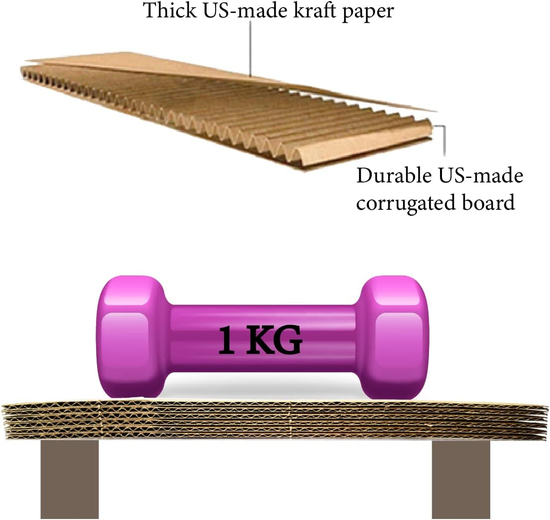 200 Packs 3.5X4.5 Inch Corrugated Sheets, Premium Pads Inserts Bulk Flat for T-Shirts, Shipping, Mailing, Cardboard Divider Backing and Crafts (Kraft) image number 2