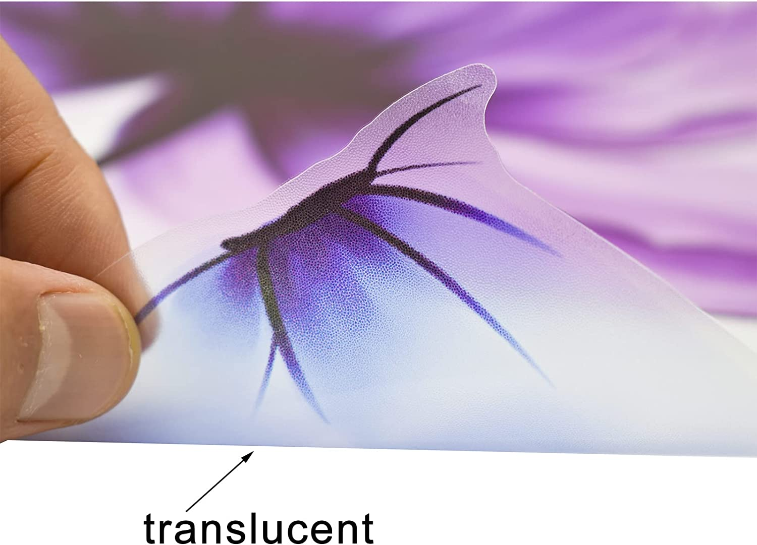 Pinenjoy Purple Tulip Wall Decals Flower and Colorful Butterfly Wall Sticker 25.2X35.43Inch Removable Self-Adhesive Vinyl Art Floral Murals for Living Room Bedroom Nursery TV Sofa Background Decor image number 1