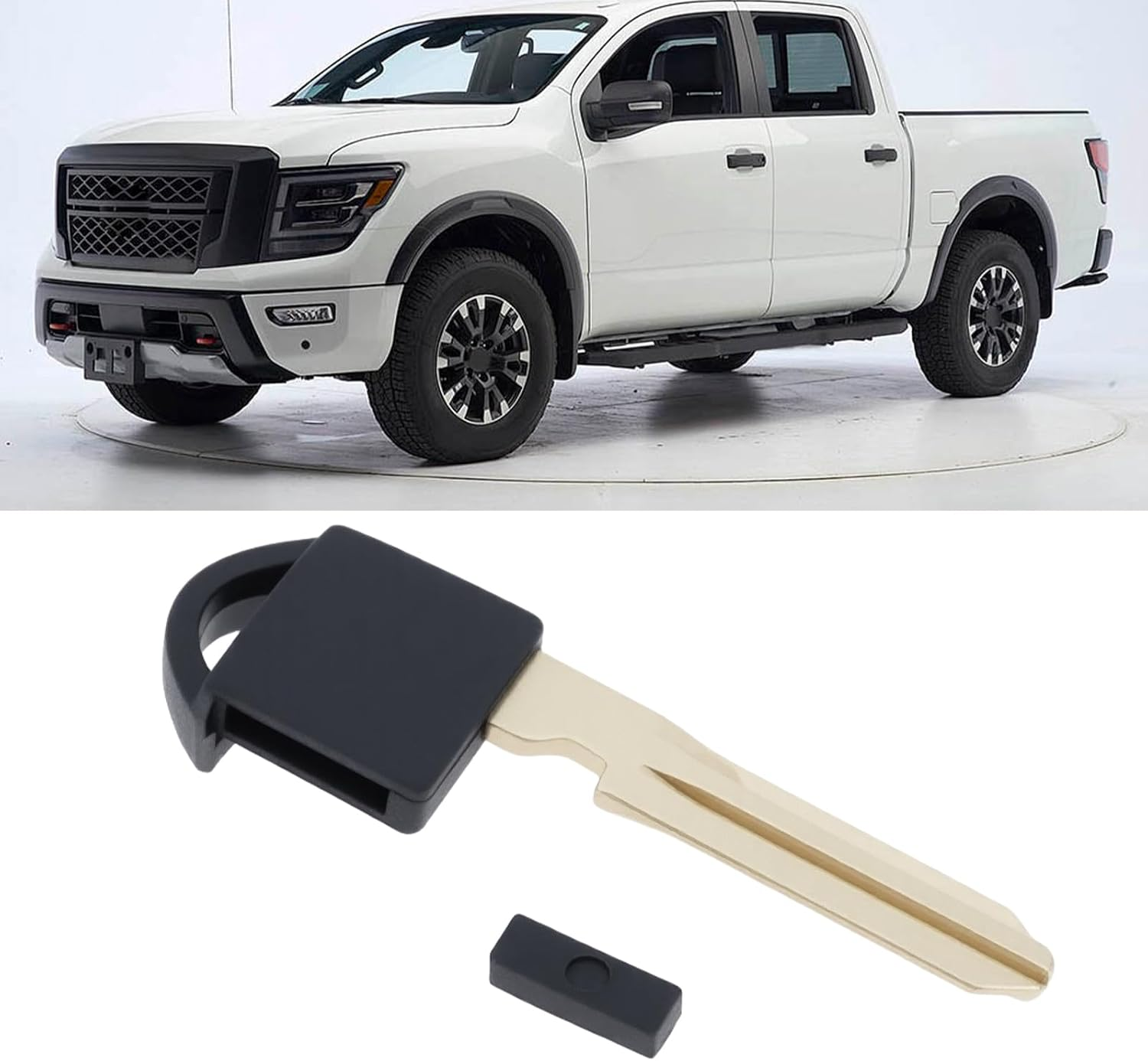 2Pcs Car Key Blanks Blade Compatible with Nissan Titan 2021-2024 Compatible with Frontier 2021-2023