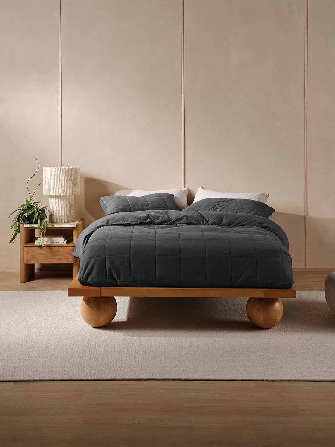 Linen House Ryland Eucalyptus Queen Bed Quilt Cover Set