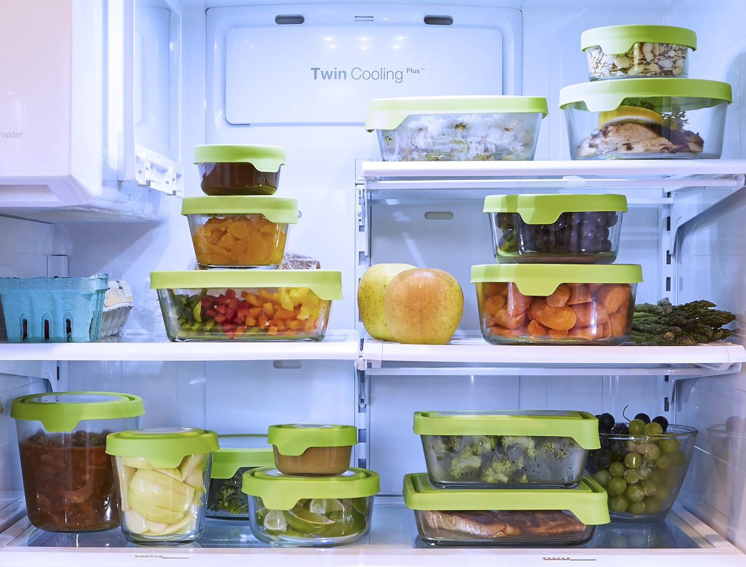 Anchor Hocking 6-Cup Rectangular Food Storage Containers with Green Trueseal Airtight Lids image number 6