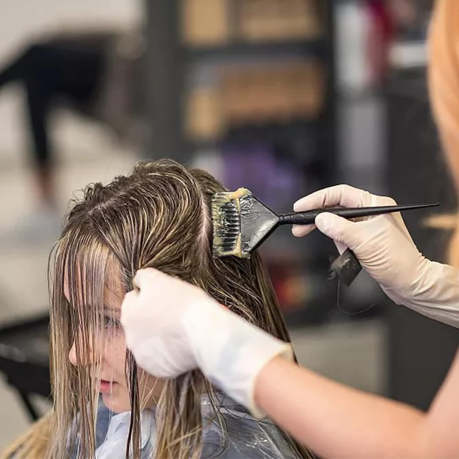 Hair Dye Brush Set - Family Pack Coloring Brushes in Bulk, Tint for Precise Application - 3 Pack (Black)