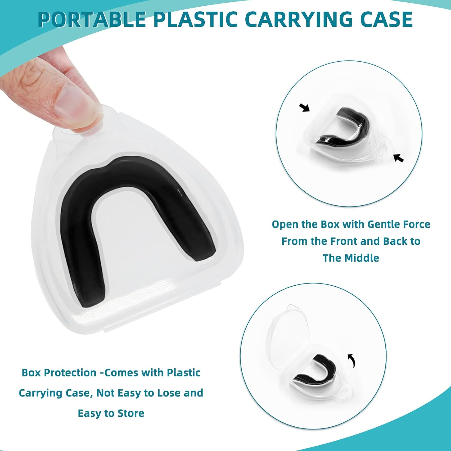 JZS 5 Pack Kids Youth Mouth Guard for Sports Boys Girls Mouth Guard with Case Child Teen Sports Mouthguard for Football Lacrosse Basketball Boxing Soccer Taekwondo MMA Karate image number 4