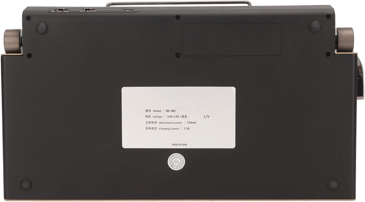 Retro Typewriter Keyboard, 83 Keys Electric Typewriter Vintage with Mechanical Bluetooth 5.0, 7 Color RGB Lighting 2000Mah Keyboard with Metal round Cap for Desktop PC Laptop Phone (Wood Grain Color) image number 3