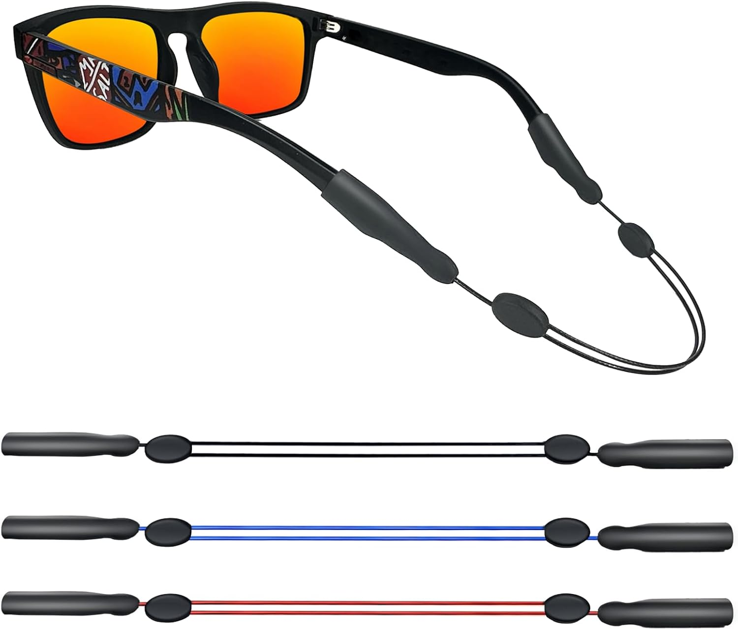 Favanty Adjustable Glasses Strap for Sport, Anti-Slip Sunglasses Strap for Men Wowen Kids