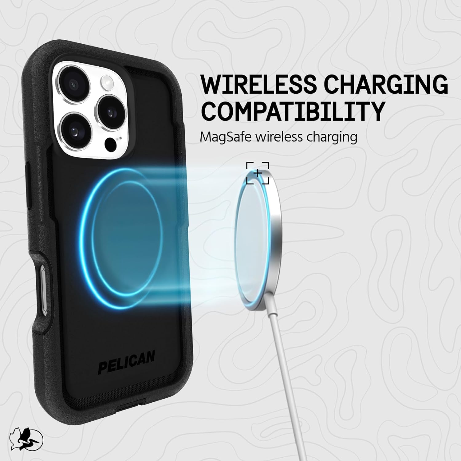 Pelican Voyager Iphone 16 Pro Case [Compatible with Magsafe] Rugged Phone Case W/ 18Ft Military-Grade Drop Protection - Heavy Duty Phone Cover W/Belt Clip Holster for Iphone 16 Pro - Black image number 2