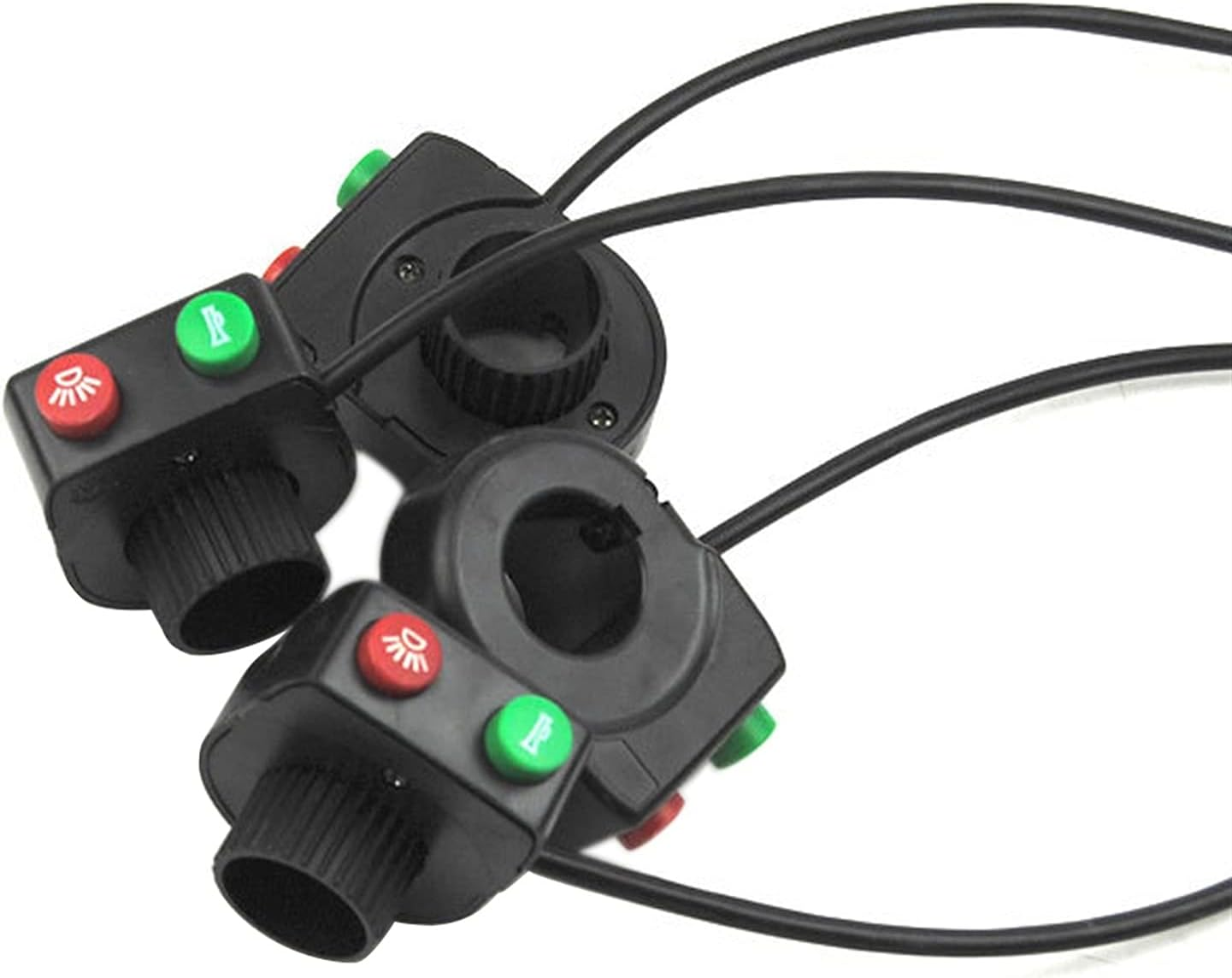 ATV Motorcycle Handlebar Controll Switch Accessories Headlight Easy Install on off Push Button Light Switch Electric Horn Universal Motorcycle Part Signal Auto Led Fog for Motorbike Replace image number 2