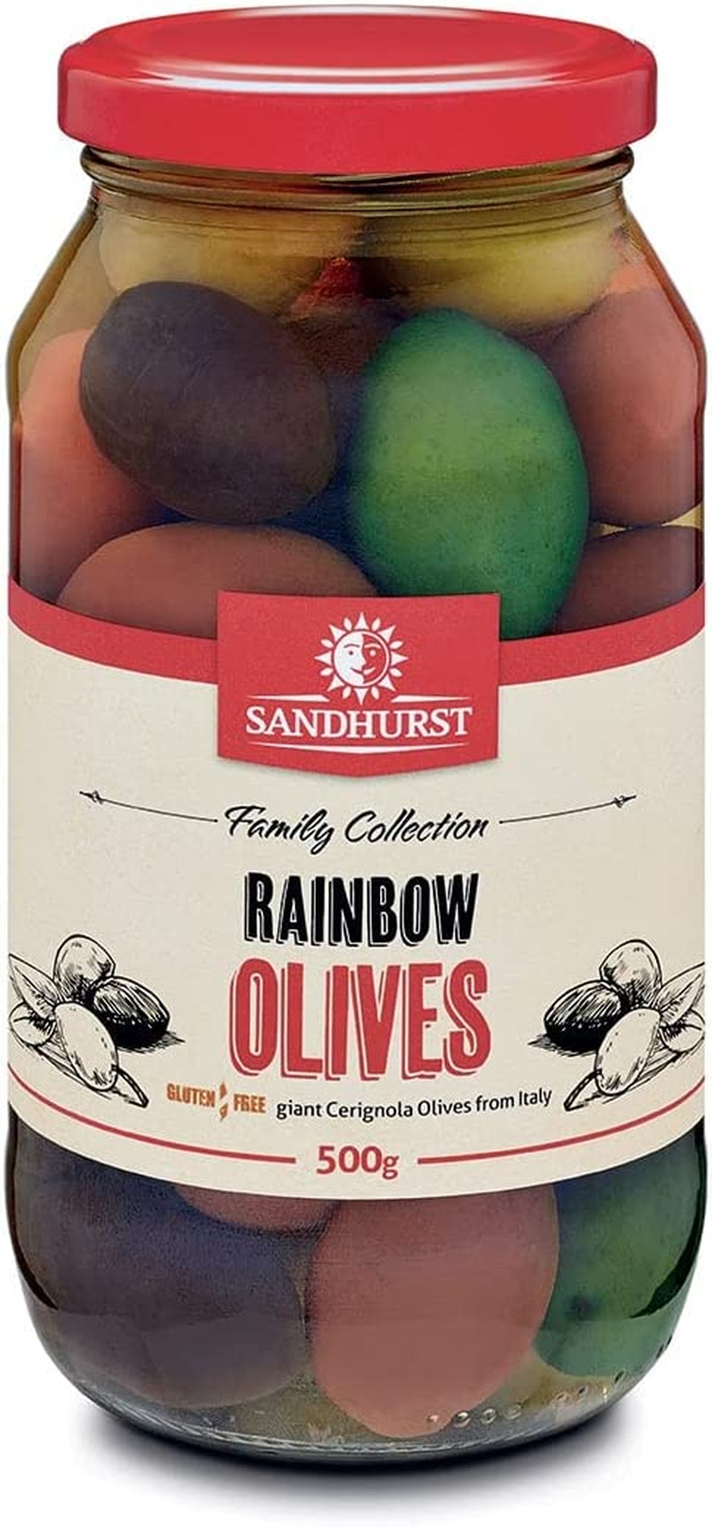 Sandhurst Rainbow Olives, 500 G